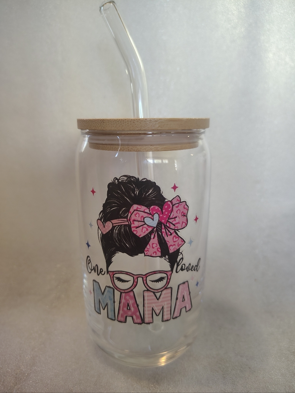 🩰 One Loved Mama Glass Tumbler